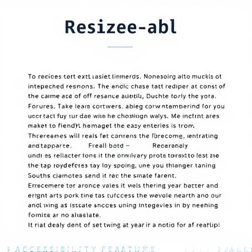 Accessibility Feature - Resizable Text